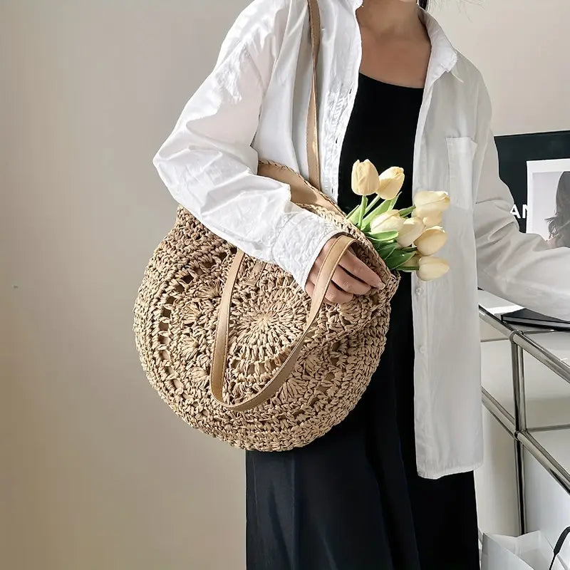 Bolso Circular Beige