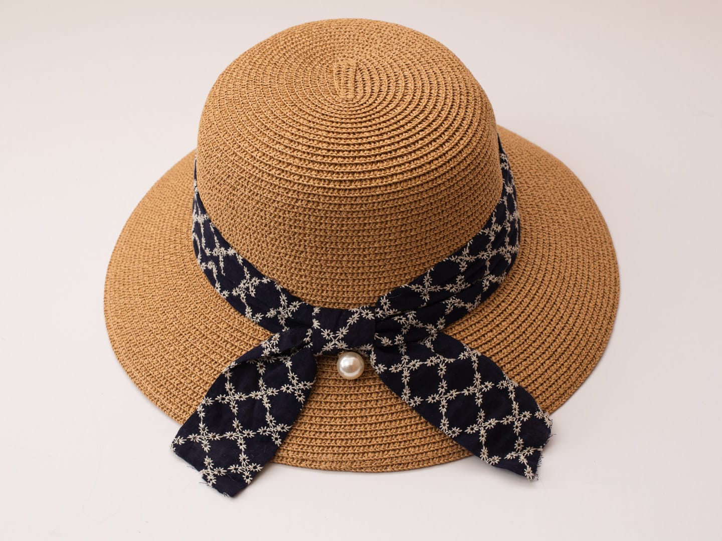 Sombrero Redondo con Cinta Azul