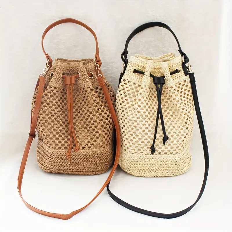 Bolso tejido de verano - morral, camell