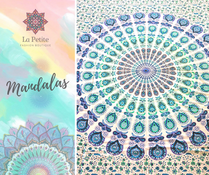 Mandala de la India Ojos de Búho Azul