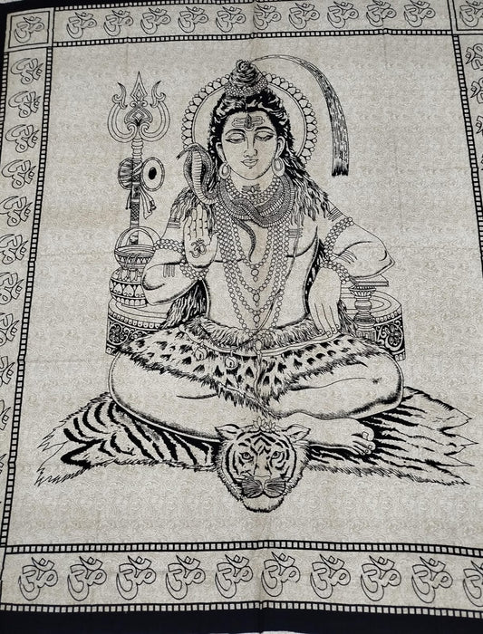 Mandala de la India Beige/Negro