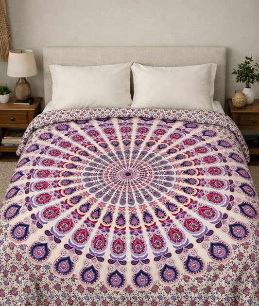 Mandala de la India Buho Rosado/Lila