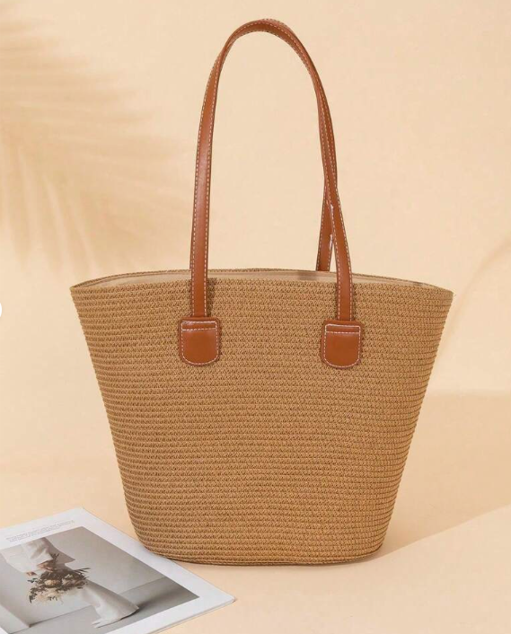 Bolso tipo paja c/e camell