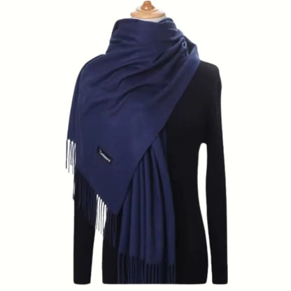 Bufanda textura cashmere 180*68cm Azul