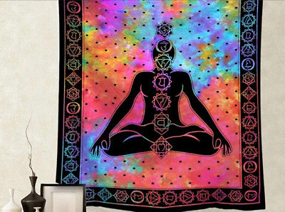 Mandala de la india Siete Chakras colorido