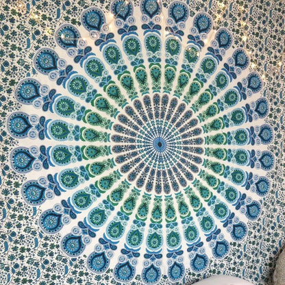 Mandala de la India Ojos de Búho Azul