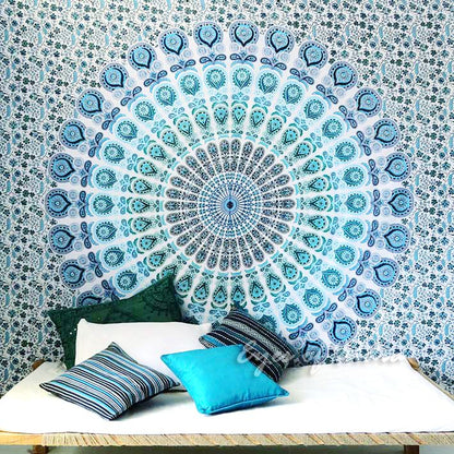 Mandala de la India Ojos de Búho Azul