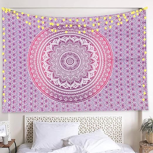 Mandala de la India Flor de Loto Rosado Mandala